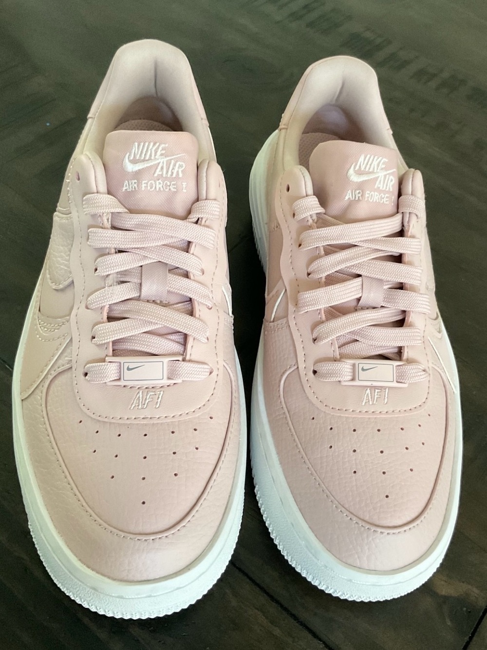 Nike Women’s Air Force 1 Low Sneakers in light pink rose color  and White